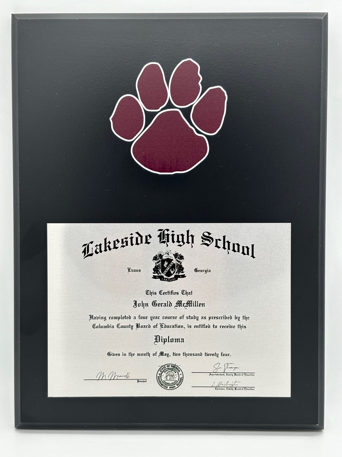 The "Cambridge" Diploma Plaque